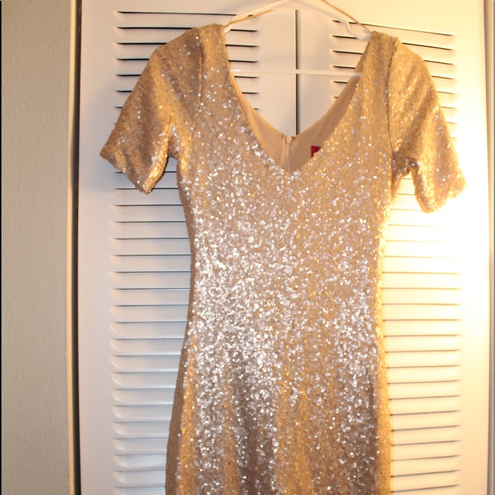 Rose Gold Mini Dress